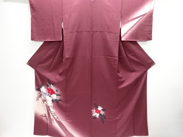 JAPANESE KIMONO / HOMONGI / FLORAL PLANTS